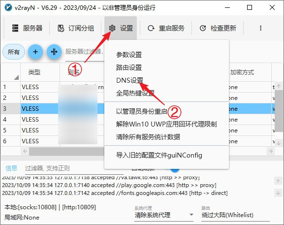 启用DNS代理